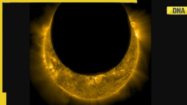 美国宇航局的太阳观测飞船在太空中捕捉到高分辨率的日食图像